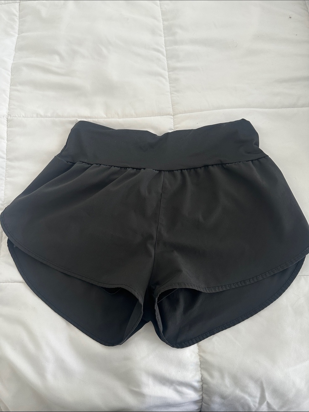 3/$12 if bundled 

SHEIN Black Double-Layer Athletic Shorts